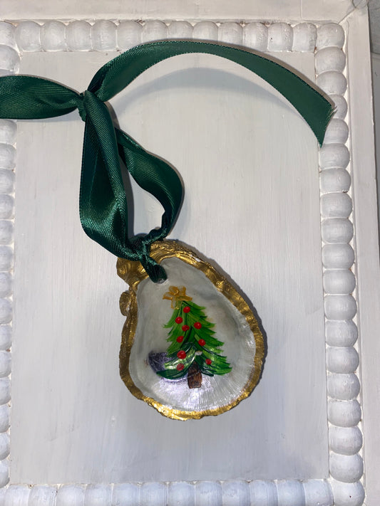 Christmas Tree oyster shell ornaments