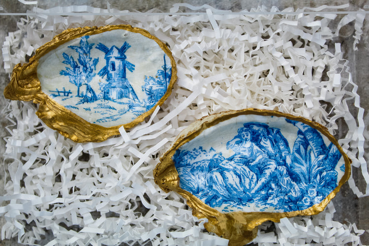 Blue Willow Oyster Shells